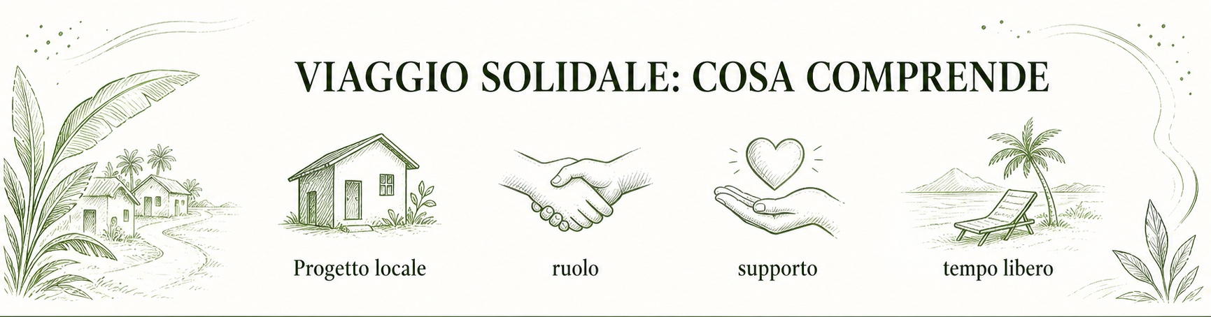 Illustrazione informativa per viaggio solidale: cos’è, come funziona e come sceglierlo
